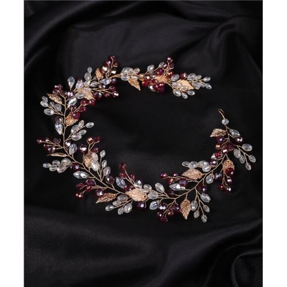 Women Girls Hair Vine Crystal Wedding Headband  Fall Boho Bridal Hair‎ Piece - Picture 5 of 5